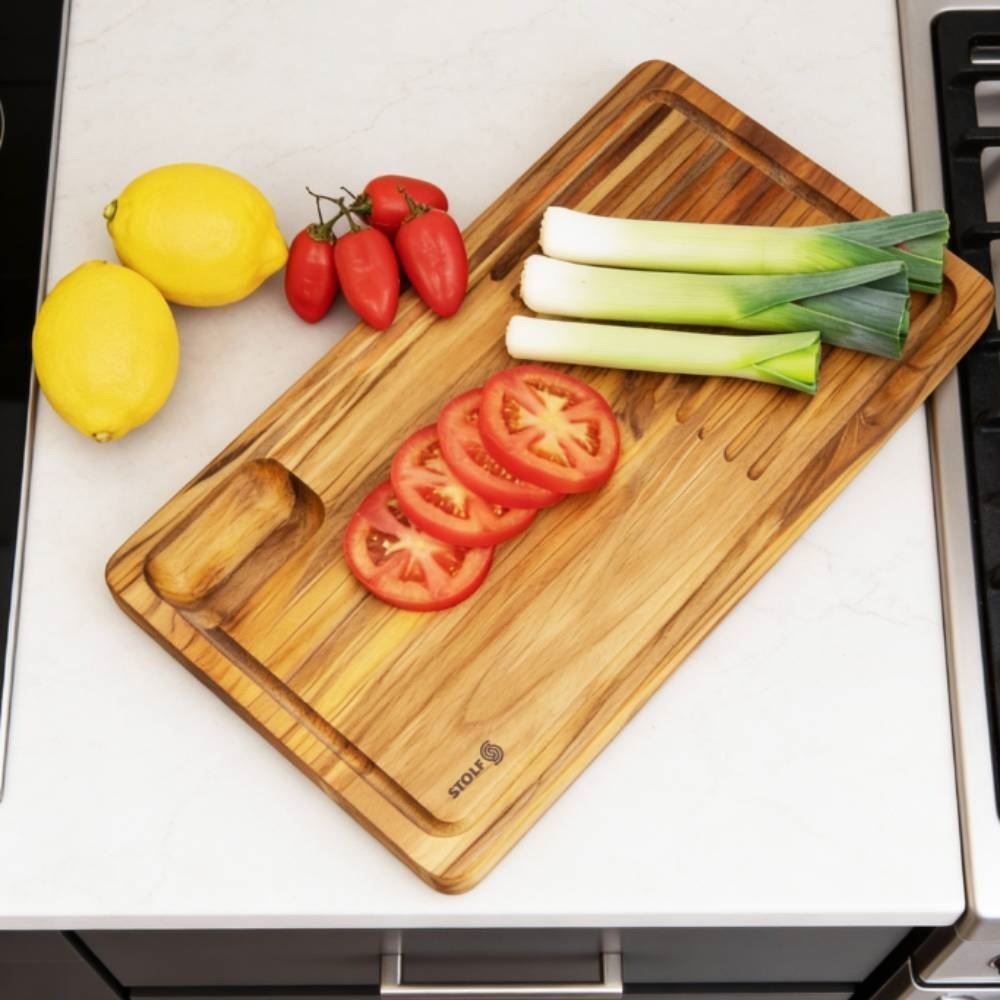 Tábua de Churrasco Teca Multiuso Stolf