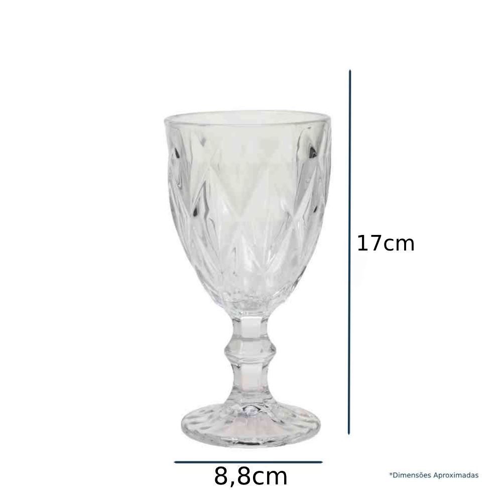 Taça De Àgua Bico De Jaca Diamond Havan Casa 325Ml - Transparente