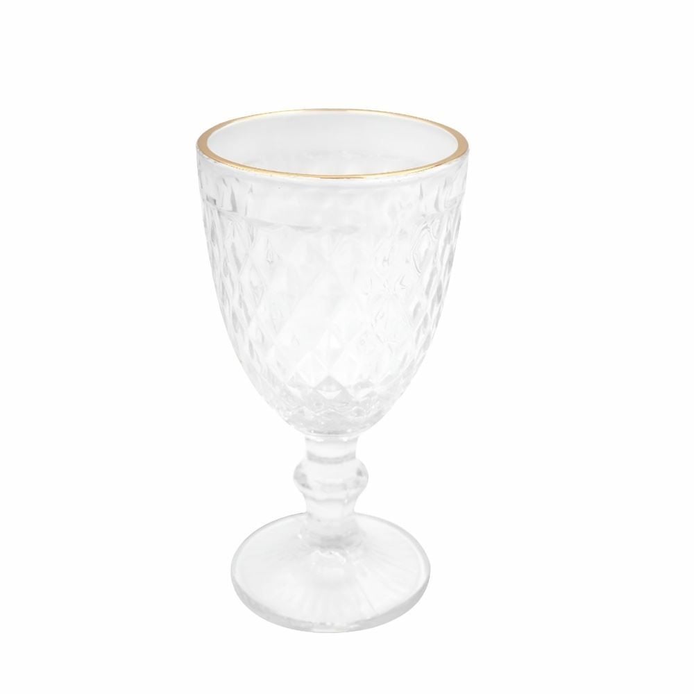 Taça de Água com Filete Dourado Havan Casa 320Ml - Vidro