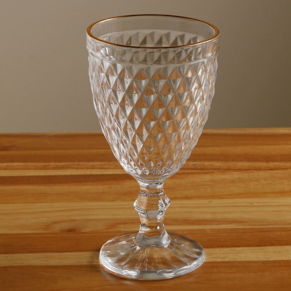 Taça de Água com Filete Dourado Havan Casa 320Ml - Vidro