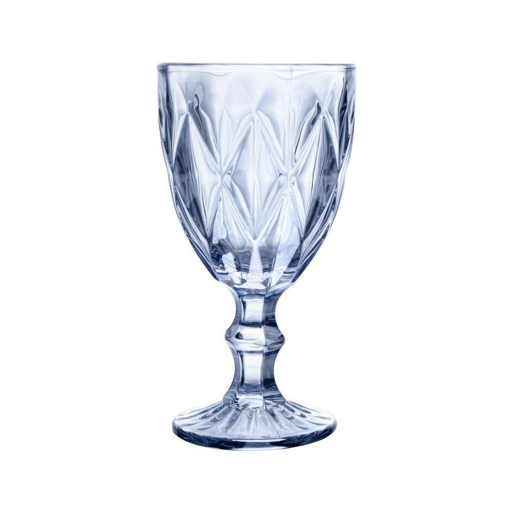 Taca Diamond Lyor Metalizada Azul 325Ml - Azul Metalizado