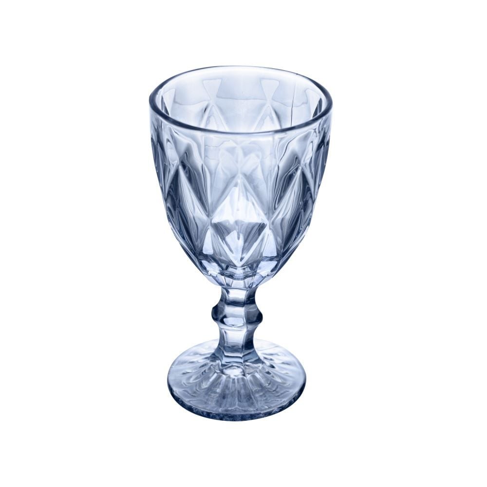 Taca Diamond Lyor Metalizada Azul 325Ml - Azul Metalizado