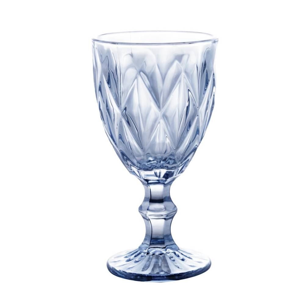 Taca Diamond Lyor Metalizada Azul 325Ml - Azul Metalizado