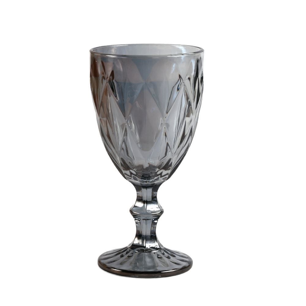 Taça de Água Diamante Lyor 325Ml - Cinza Metalizado