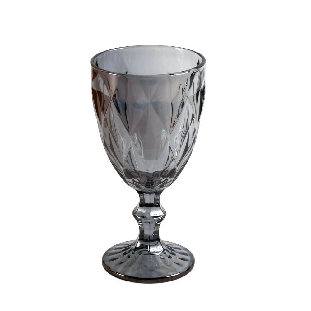 Taça de Água Diamante Lyor 325Ml - Cinza Metalizado