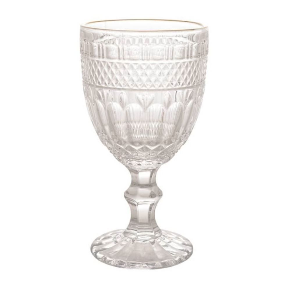 Taça De Água Filete Dourado Brand Wolff 320Ml - Vidro