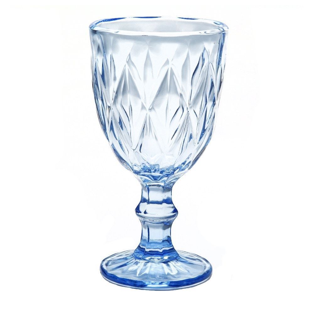 Taça De Água Bico De Jaca Diamante Havan Casa 320Ml - Azul Claro