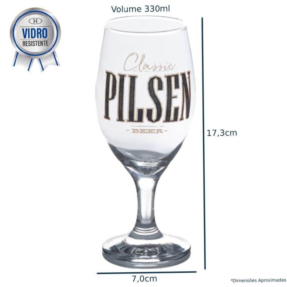 Taça de Cerveja Vidro Classic Pilsen Beer - 330ml