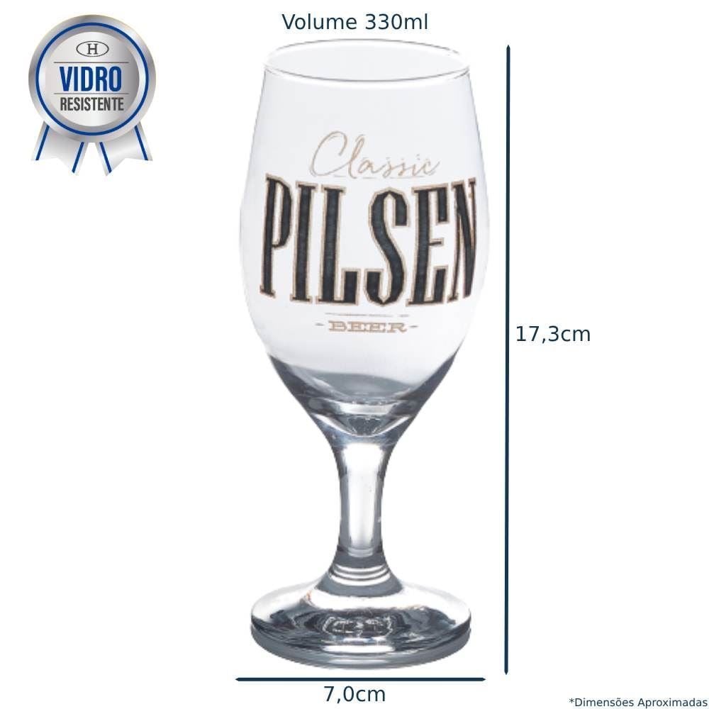 Taça De Cerveja Vidro Classic Pilsen Beer - 330ml