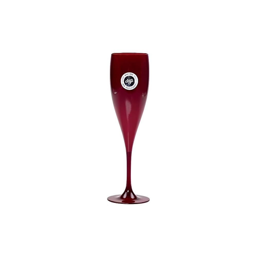 Taça De Champanhe Plástico Cancun Dup 170Ml - Vermelho Rubi