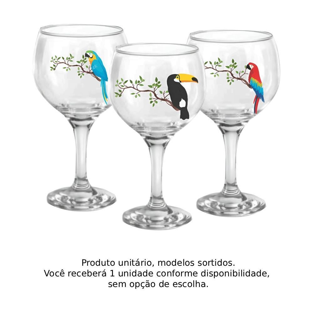Taça de Gin Aves do Brasil 600Ml Decormartin - Sortido