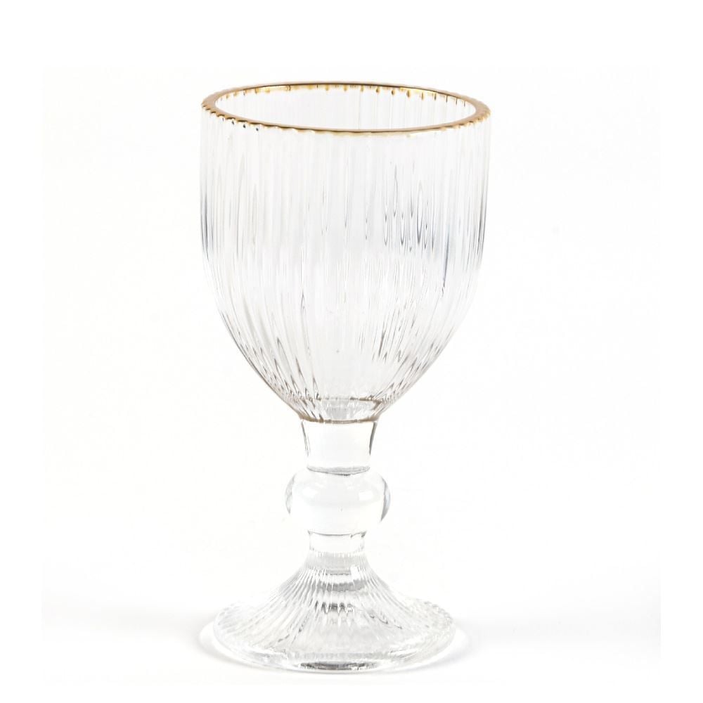 Taça De Licor Vidro Hauskraft Filete Dourado 60Ml - Transparente 