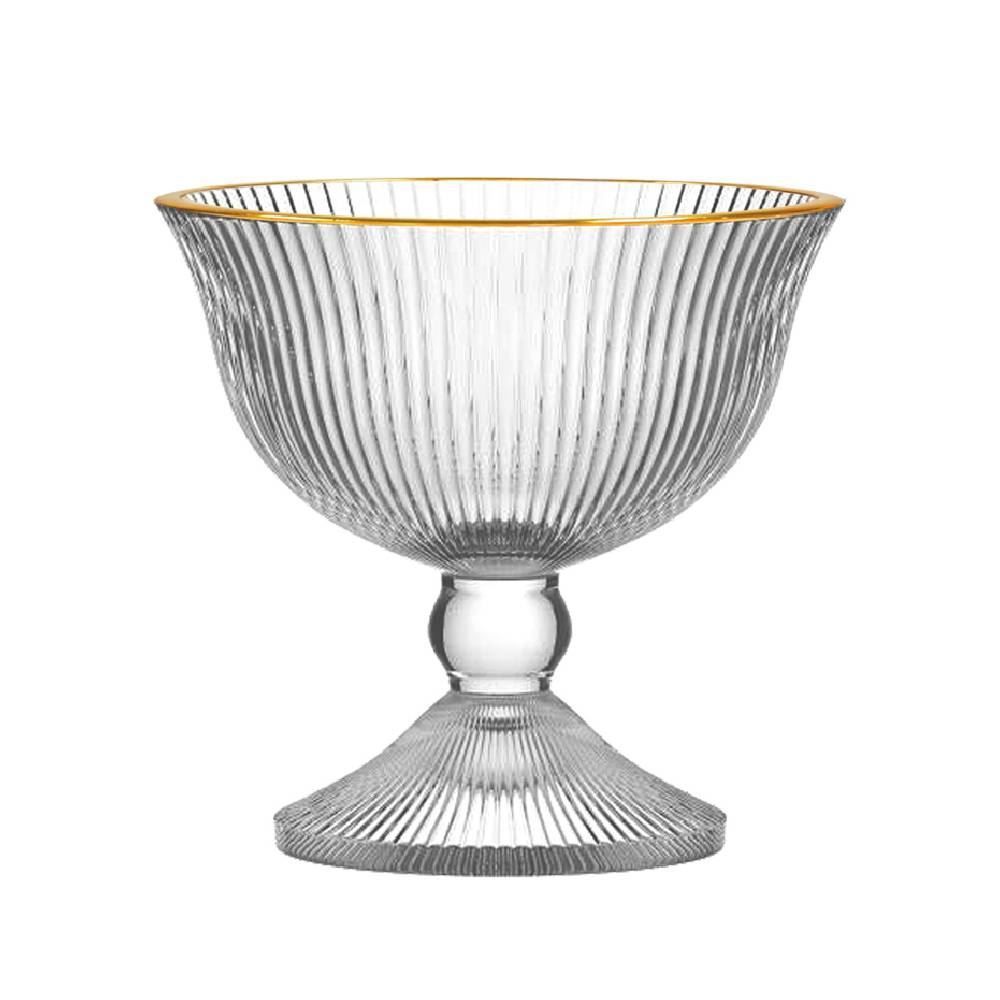 Taça De Sobremesa Graffiato Com Filete Dourado 200Ml - Hauskraft