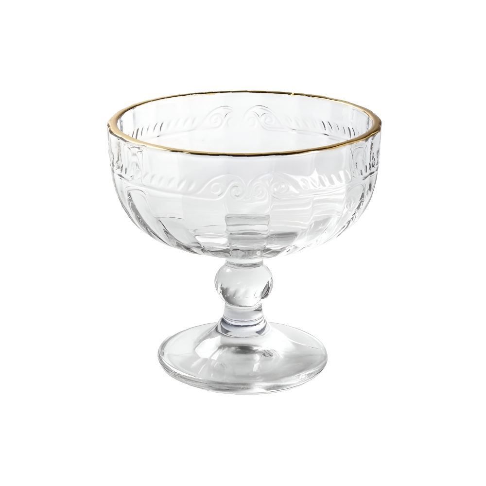 Taça De Sobremesa Imperial Com Filete Dourado Lyor 200Ml - Cristal