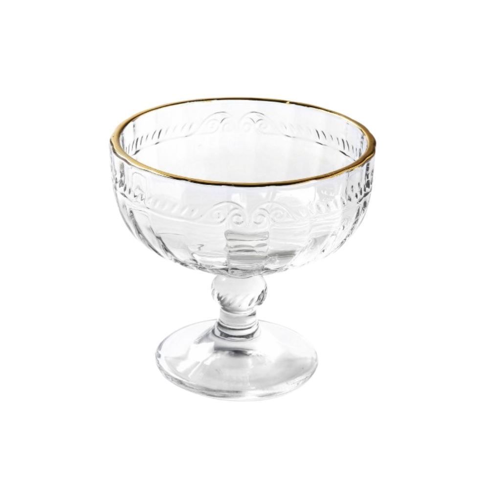 Taça De Sobremesa Imperial Com Filete Dourado Lyor 200Ml - Cristal