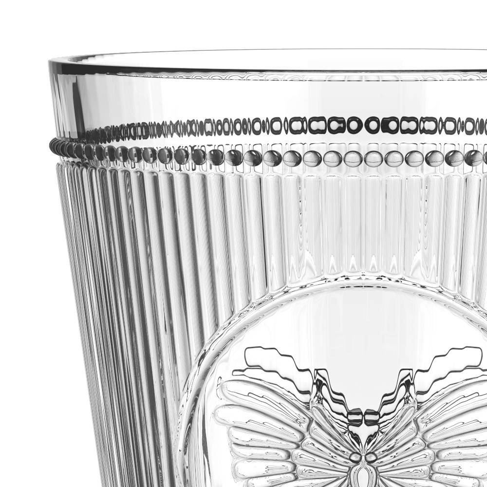 Taça De Vidro Borboleta L Hermitage 325 Ml - Transparente