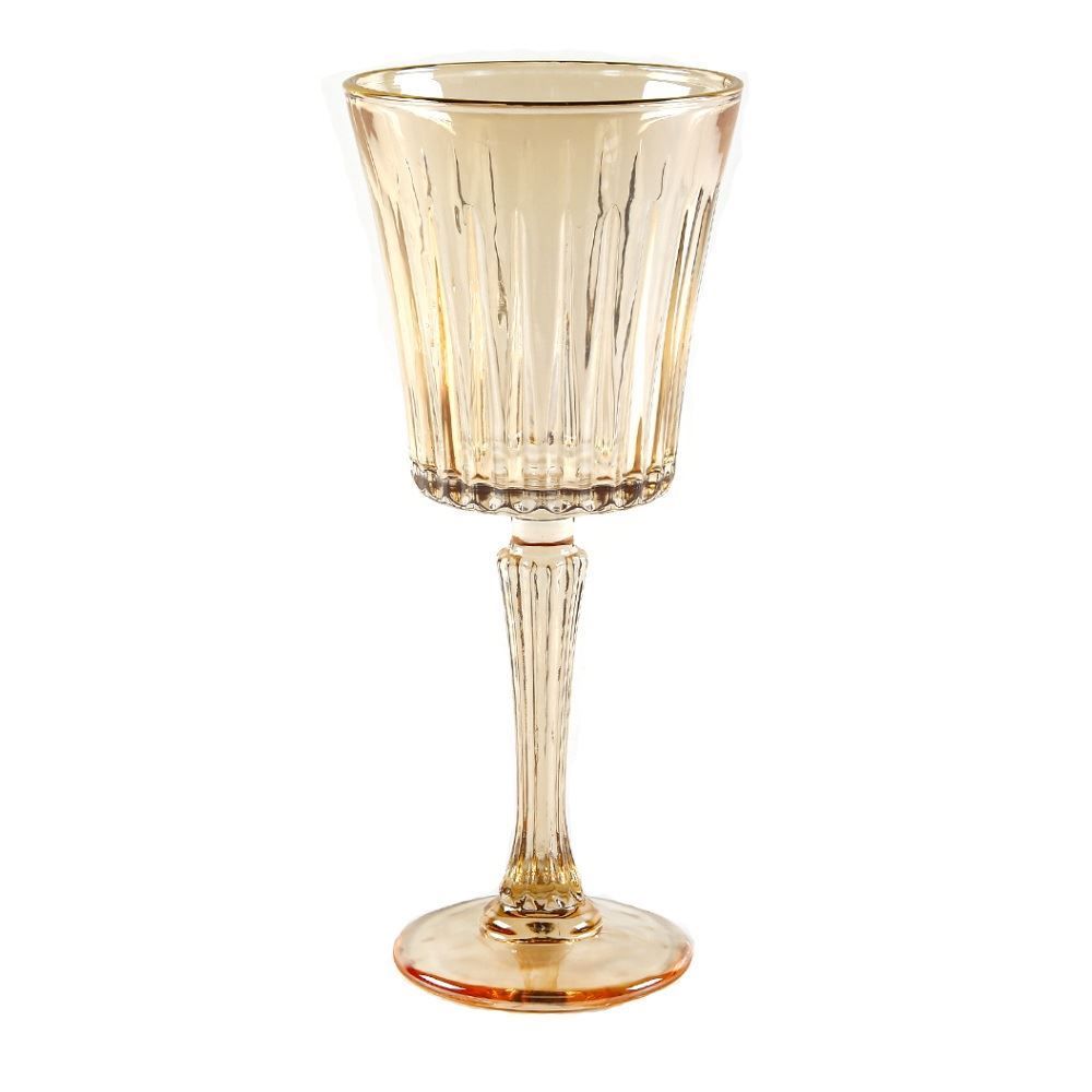 Taça De Vidro Egeu Filete Dourado Hauskraft 260Ml - Ambar