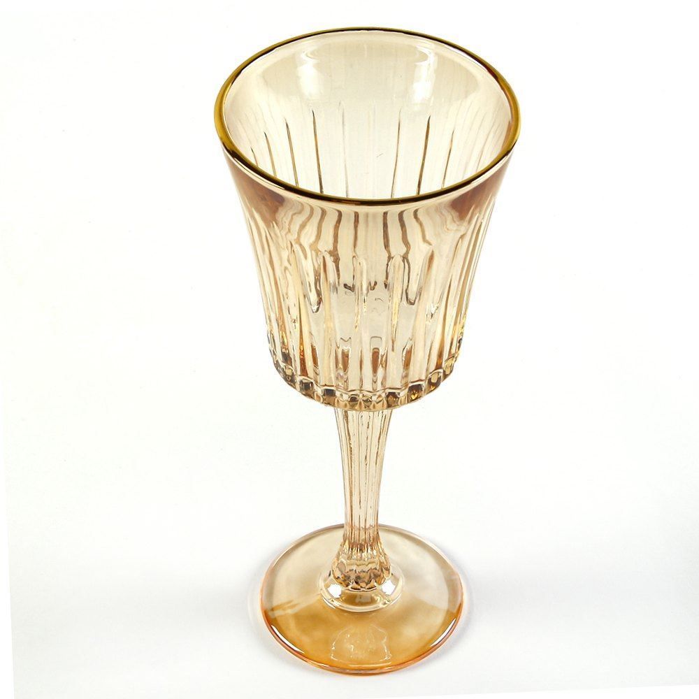 Taça De Vidro Egeu Filete Dourado Hauskraft 260Ml - Ambar