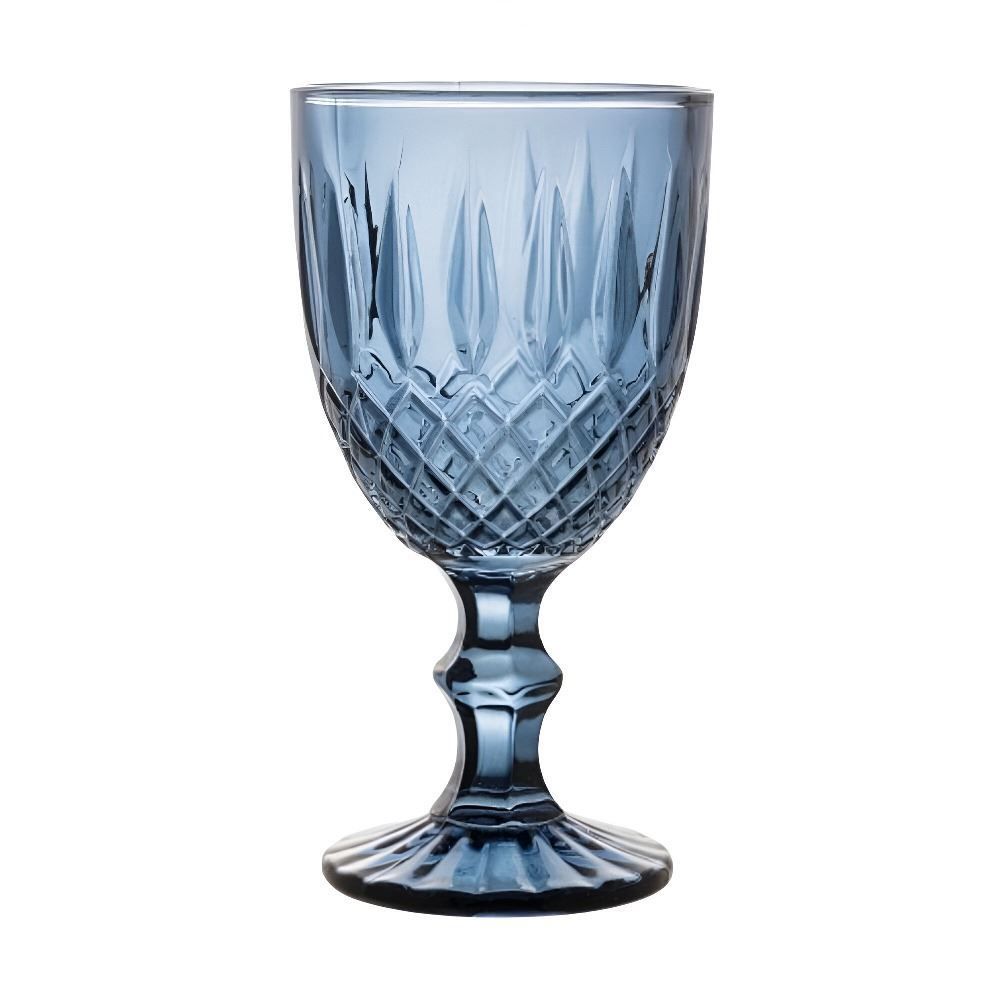 Taça De Vidro Greek Wolff 345 Ml - Azul