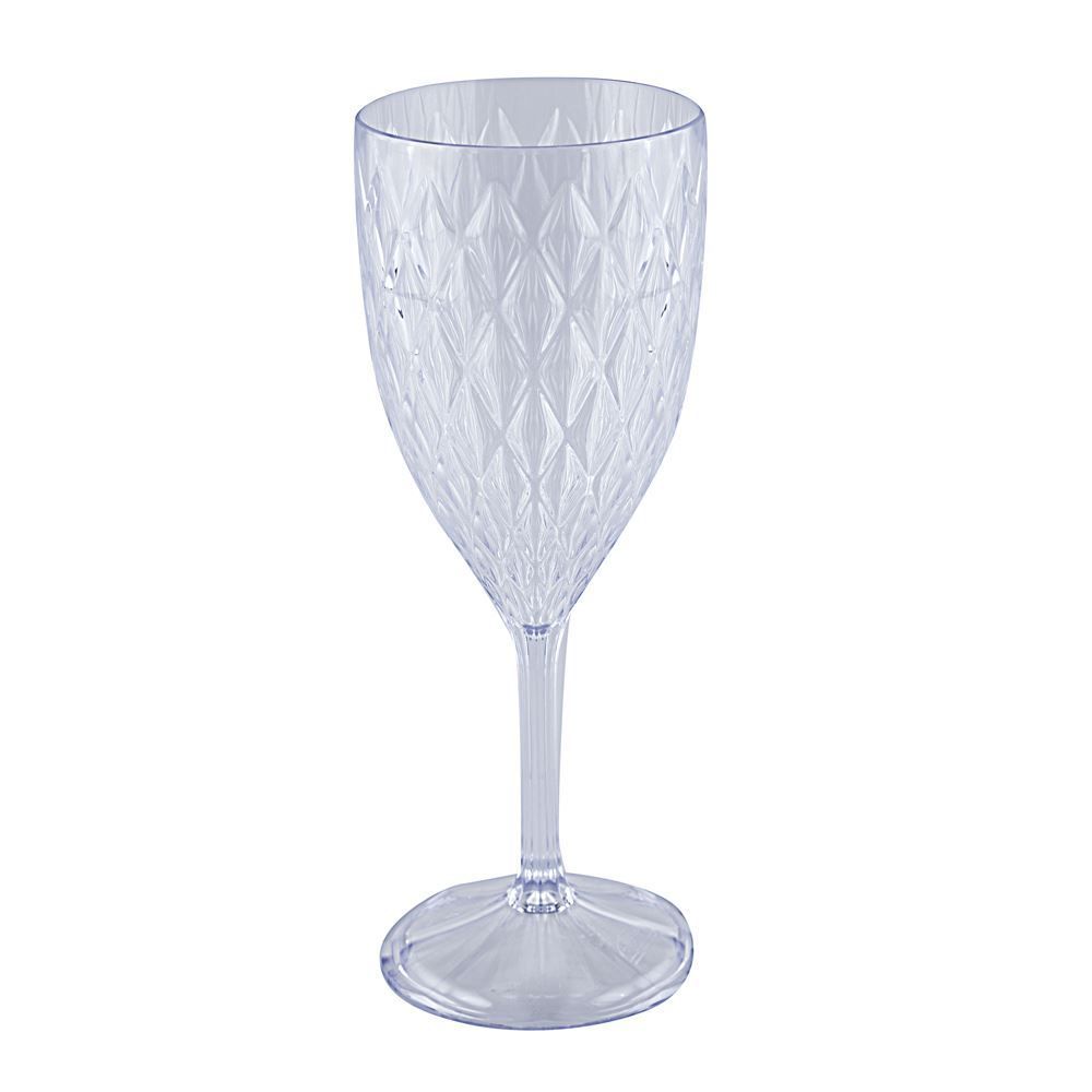 Taça De Vinho Plasútil Glamour 330Ml - Transparente
