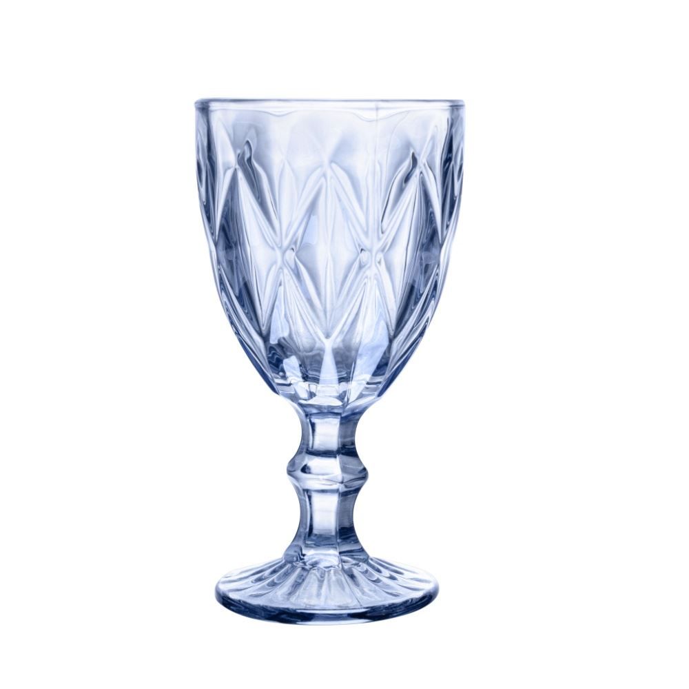 Taça de Água Diamond Metalizada Lyor Azul - 325ml