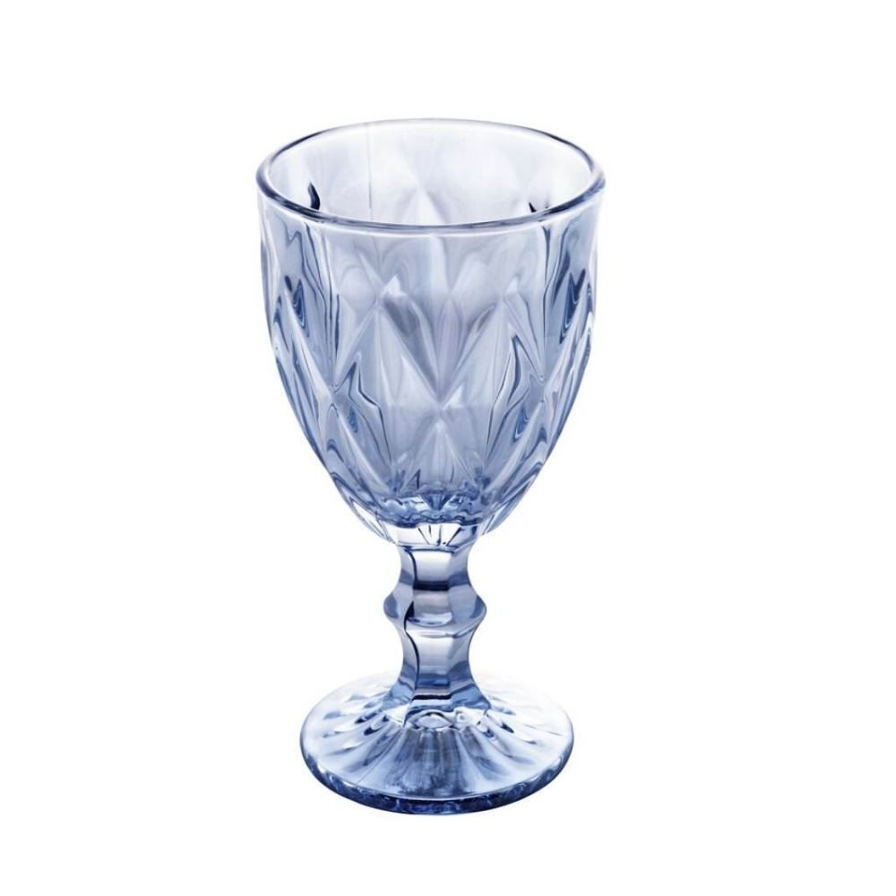 Taça de Água Diamond Metalizada Lyor Azul - 325ml