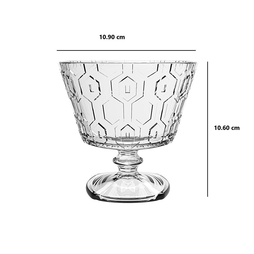 Taça Favos Para Sobremesa Em Cristal Ecológico 320Ml D10,9Xa10,6Cm