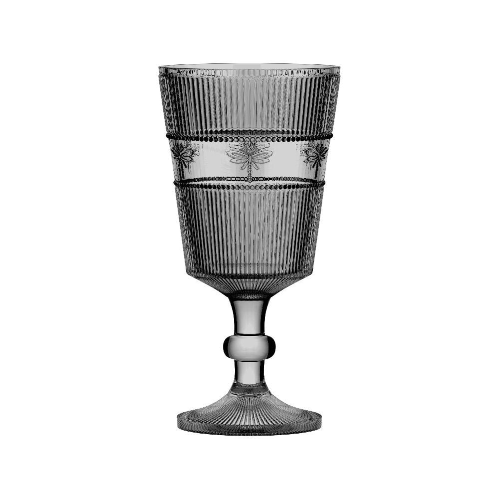 Taça Libélula Em Cristal Ecológico L Hermitage 325Ml A17cm Cinza