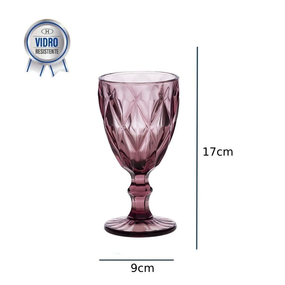 Taça Para Água Class Home 300Ml - Diamante Lilás