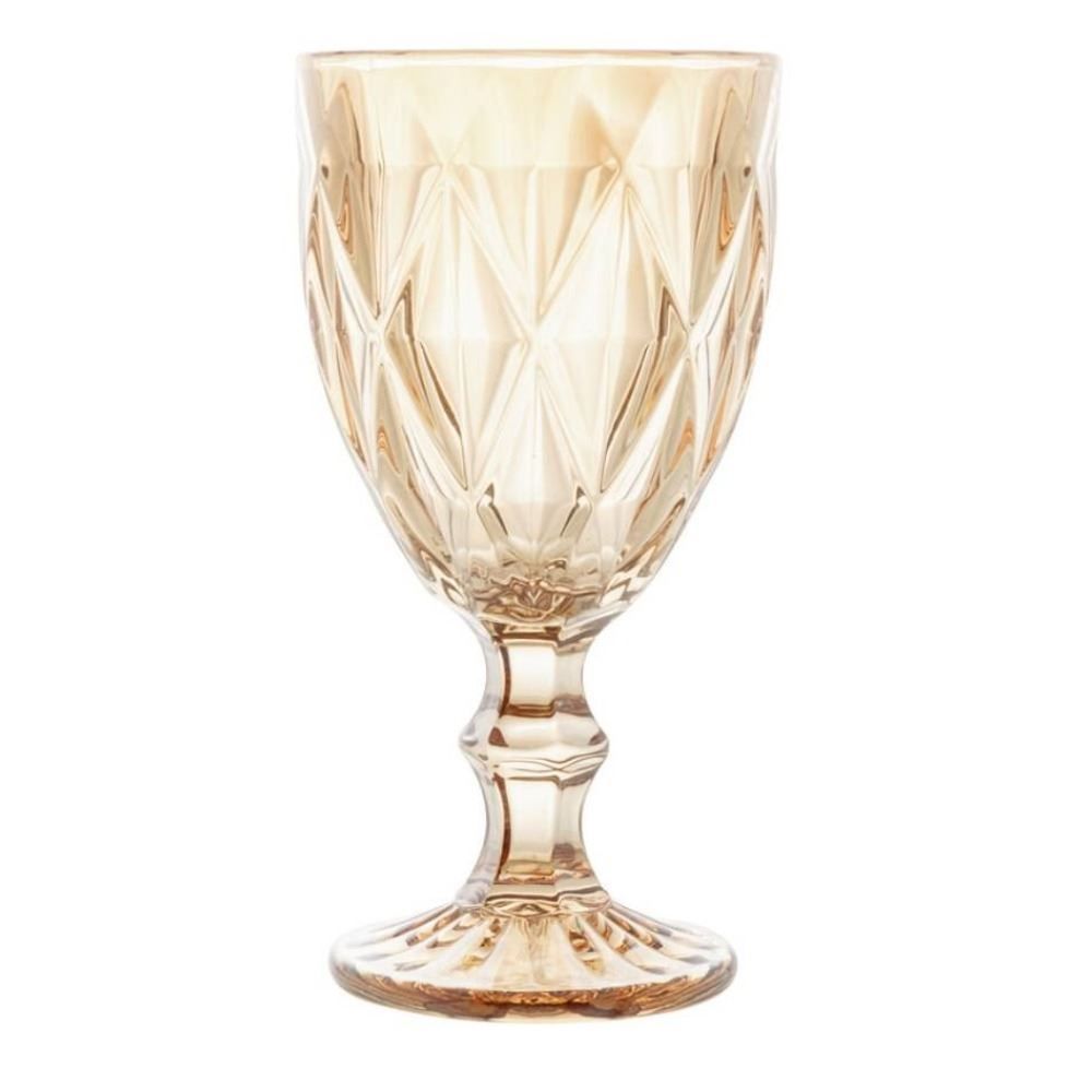 Taça Para Água Vidro Diamond 325Ml Lyor - Âmbar