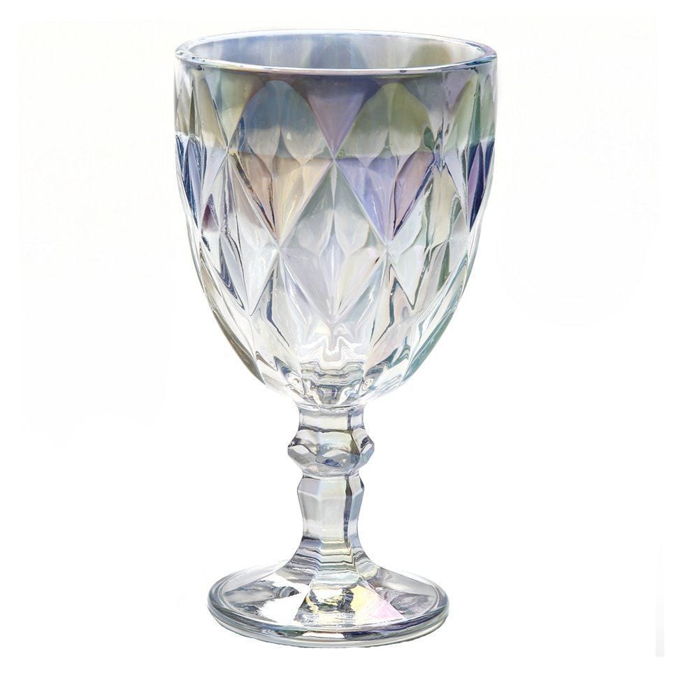 Taça Para Água Vidro Diamond 325Ml Lyor - Arco-íris