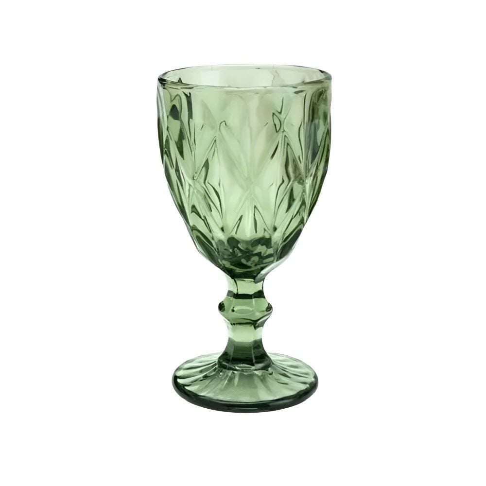 Taça Para Água Vidro Diamante Lyor 325 Ml - Verde
