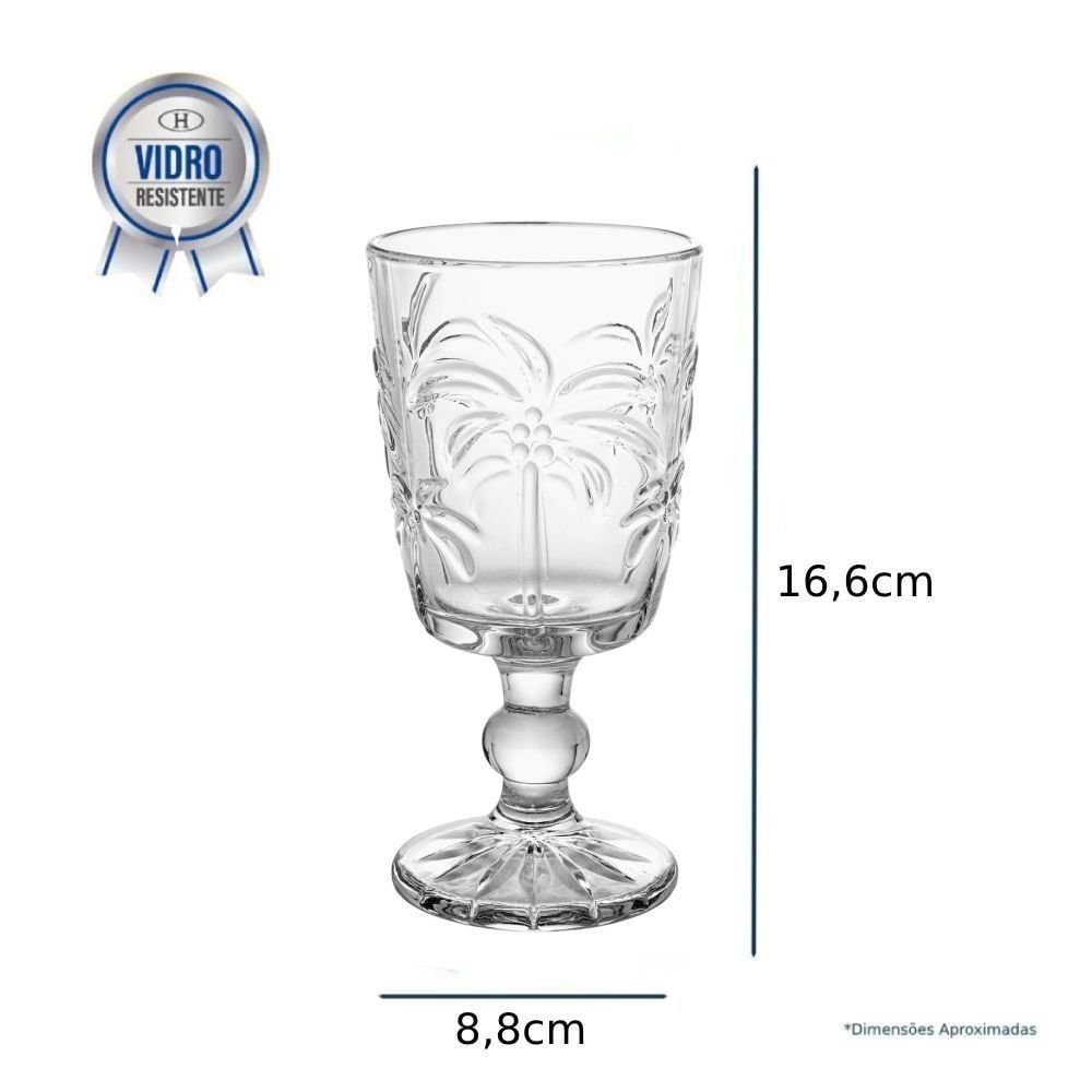 Taça Para Água Tropical 310Ml Lyor - Palmeiras