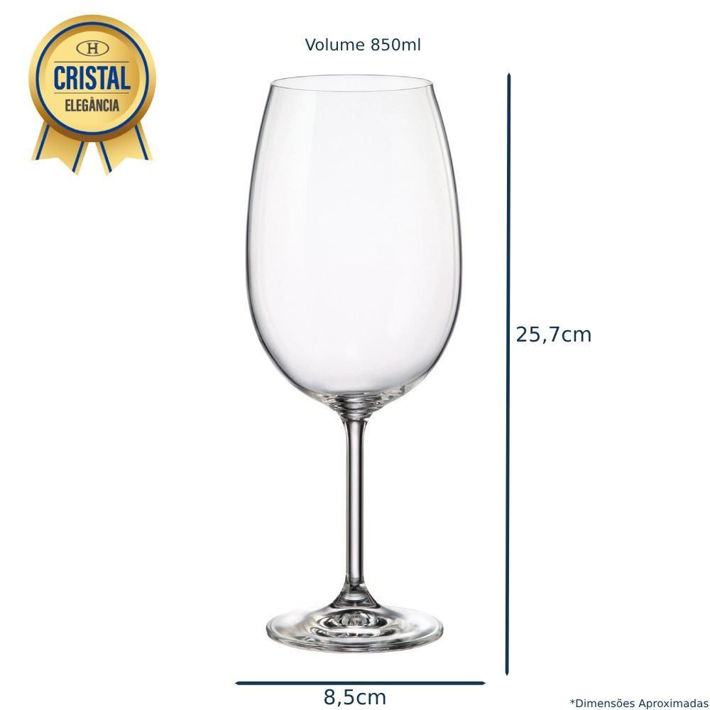 Taça Titanium Requinte Bohemia 850Ml - Transparente