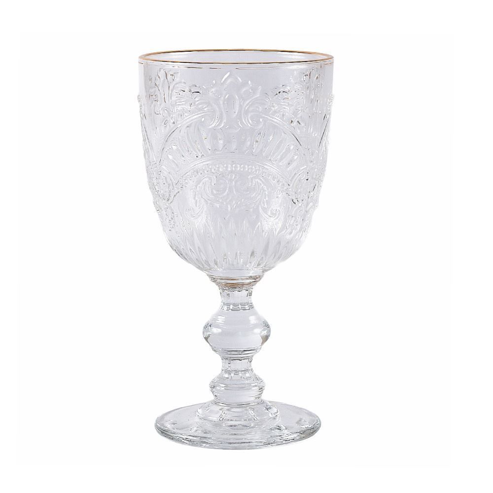 Taça Vidro Viena Havan Casa Filete Dourado - 350Ml