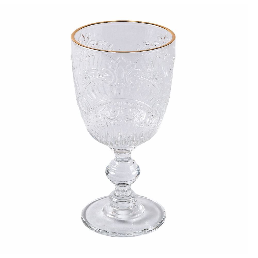 Taça Vidro Viena Havan Casa Filete Dourado - 350Ml