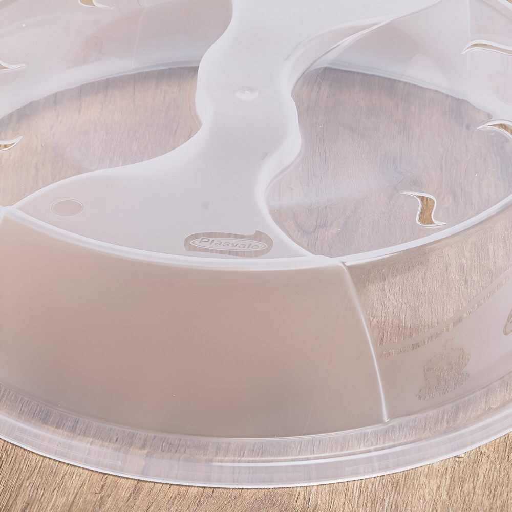 Tampa De Micro-Ondas Plasvale 25Cm - Transparente