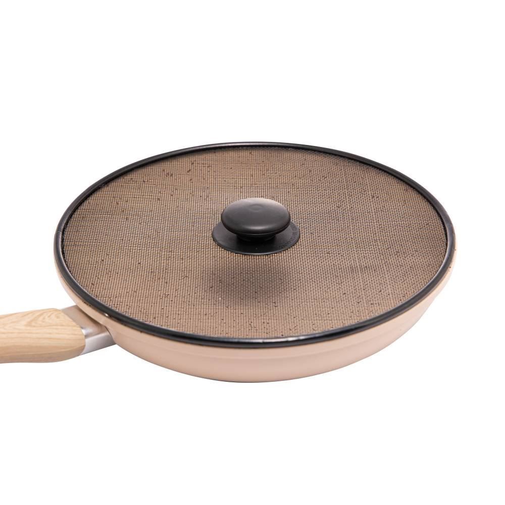 Tampa Protetora Para Fritura 25Cm Lyor - Preta