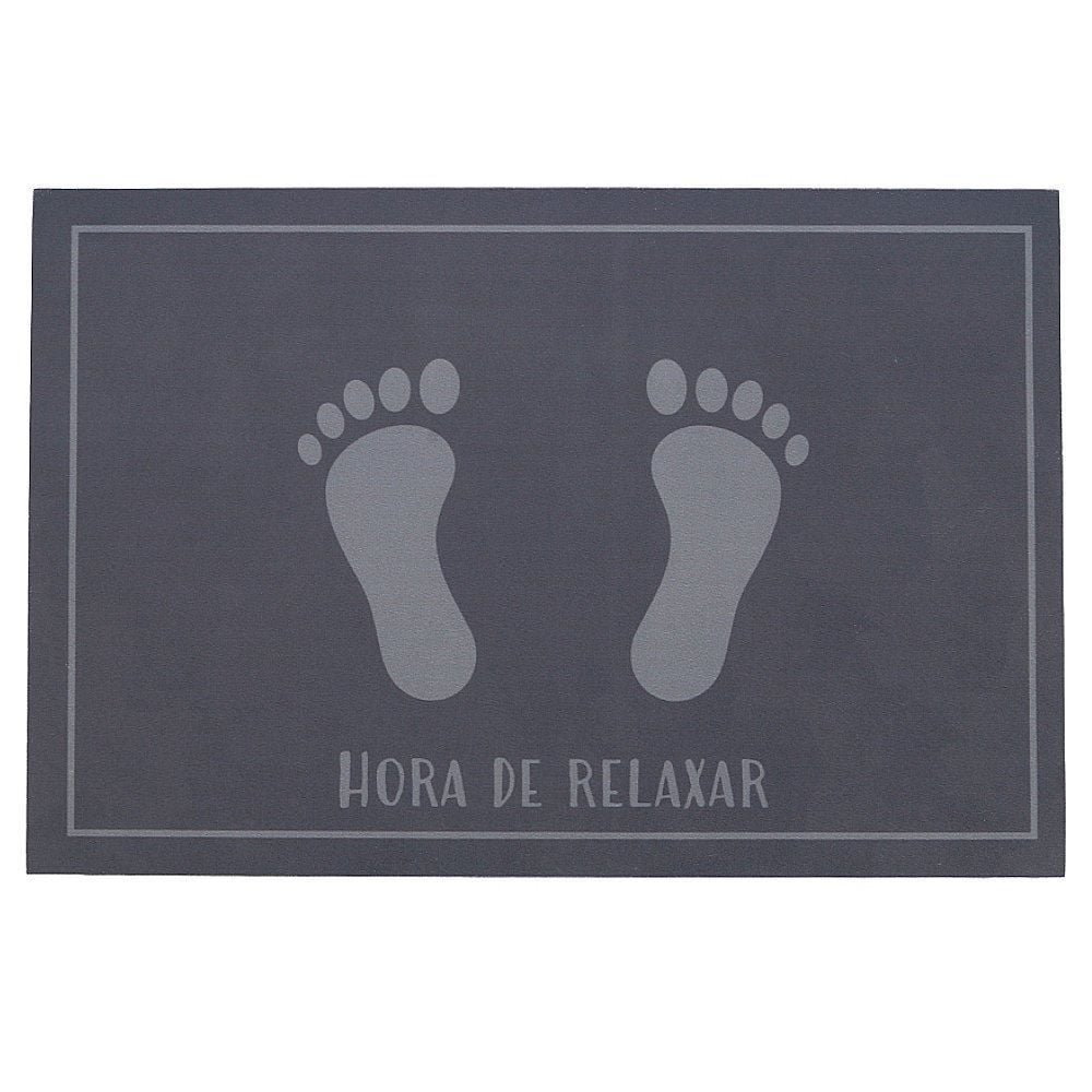 Tapete Acqua Sec para Banheiro 60X40 cm Havan Casa - Cinza Retangular