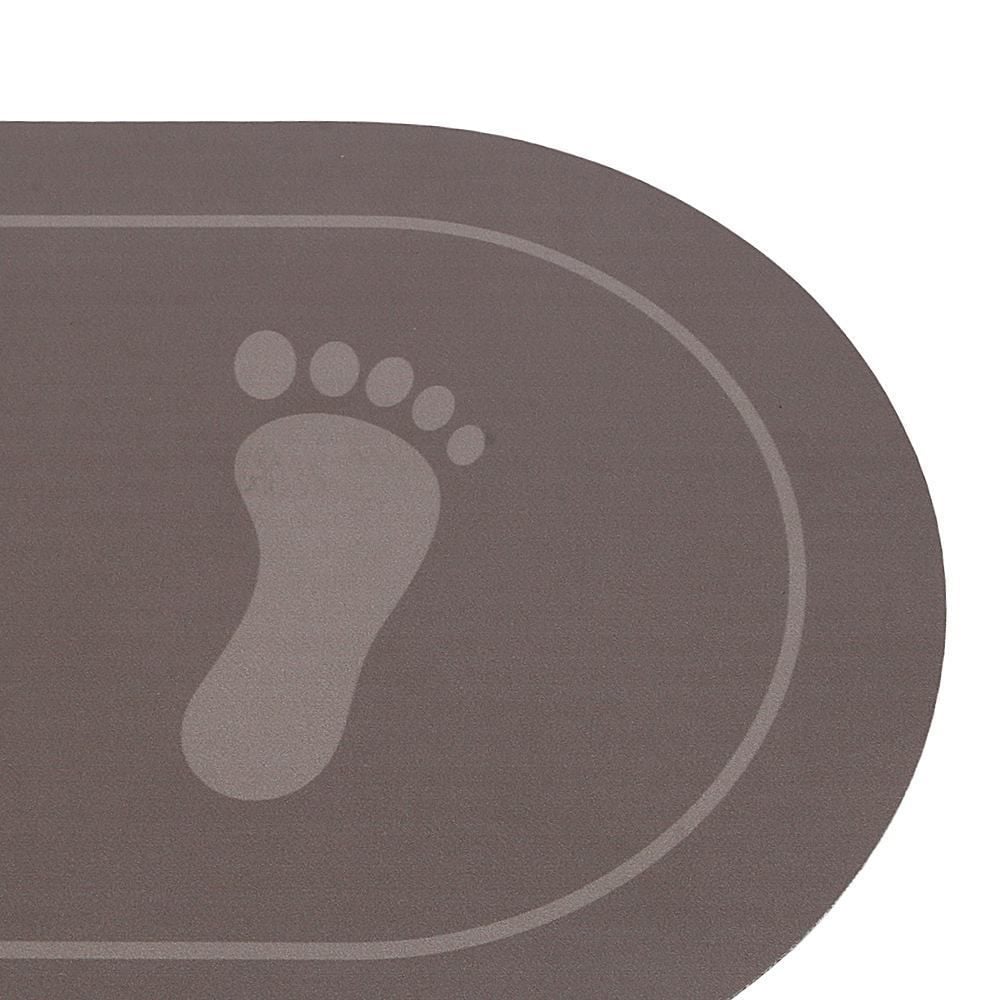 Tapete Acqua Sec para Banheiro 60X40 cm Havan Casa - Marrom Oval