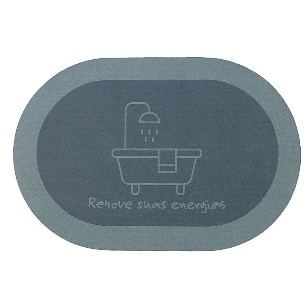 Tapete Acqua Sec para Banheiro 60X40 cm Havan Casa - Verde Oval