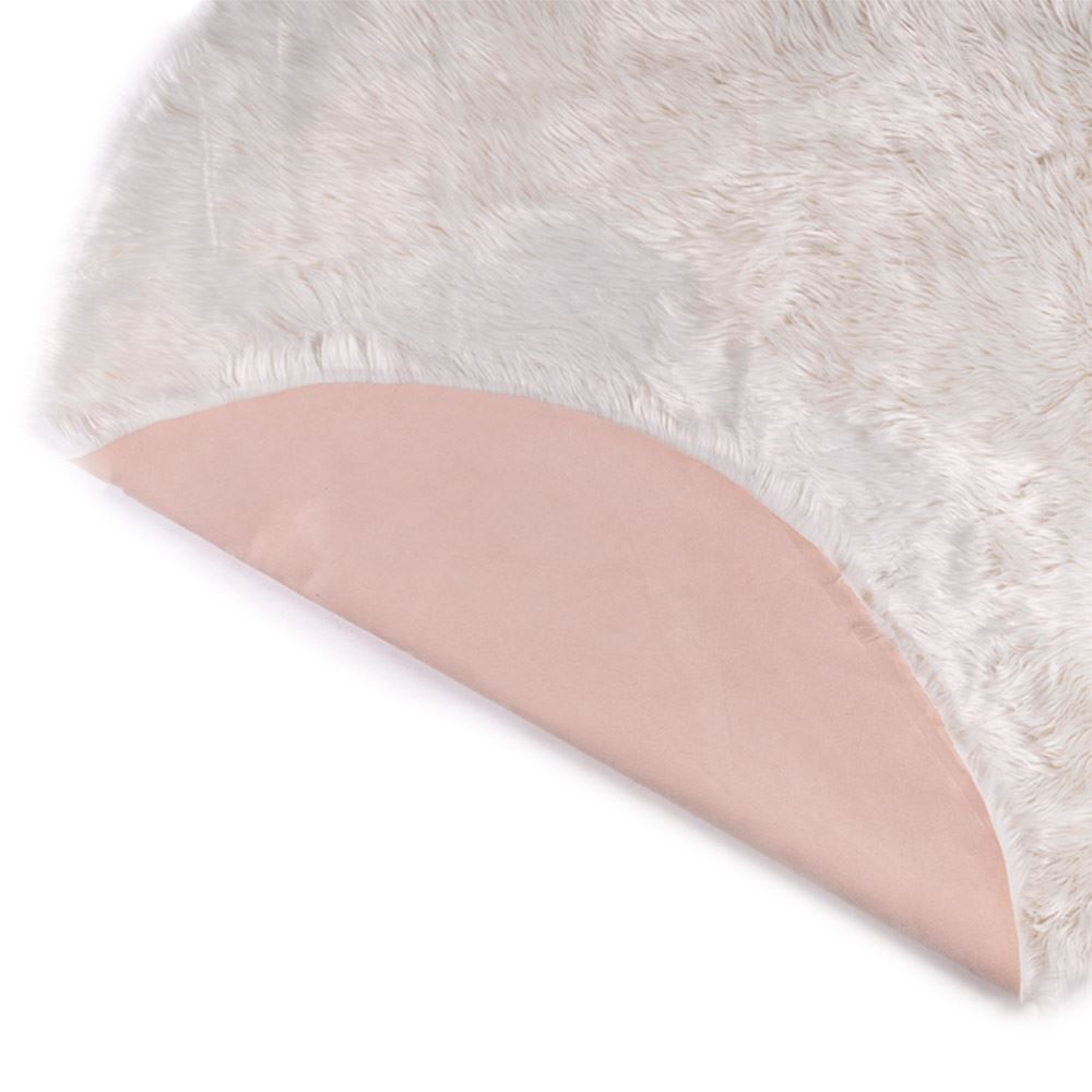 Tapete Alaska Redondo Para Quarto E Sala 1,50X1,50 M Havan Casa. - Branco