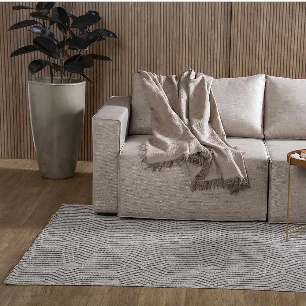 Tapete Quarto E Sala Amazonas 2,00X3,00 Metros Havan - 3D Prata