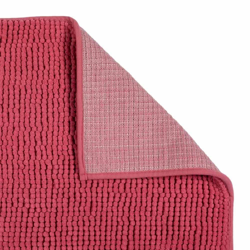 Tapete Banheiro 3Pcs Dobby - Rosa