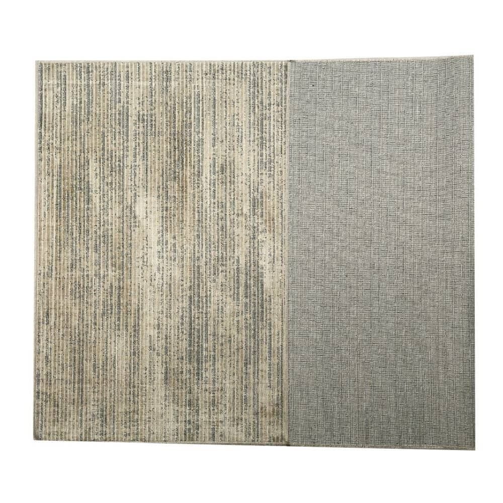 Tapete Para Quarto E Sala 1,40X2,00 M Belga Havan Casa - Listras Cinza E Bege