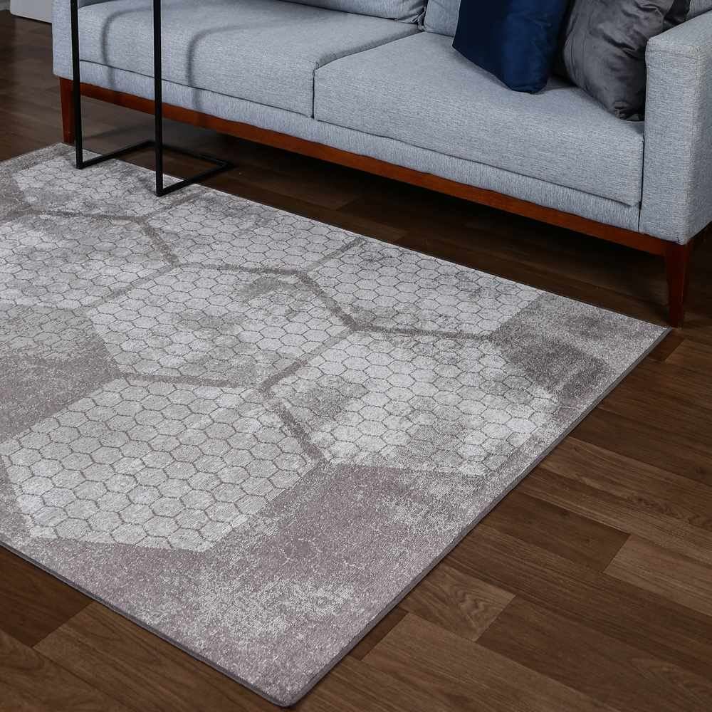 Tapete Belga Para Quarto E Sala 1,40X2,00 Havan - Marrom Geo