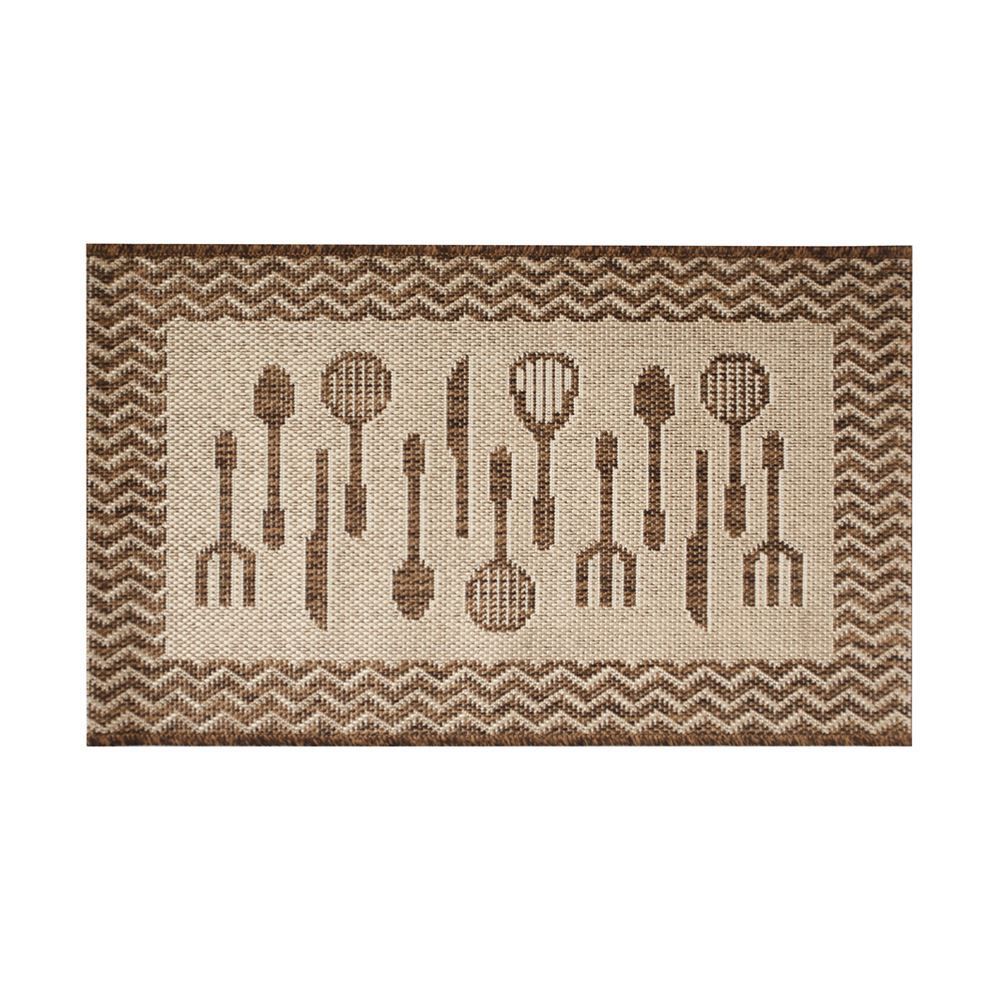 Tapete Cancun 50X80cm Sisal Havan Casa - Talheres Marrom