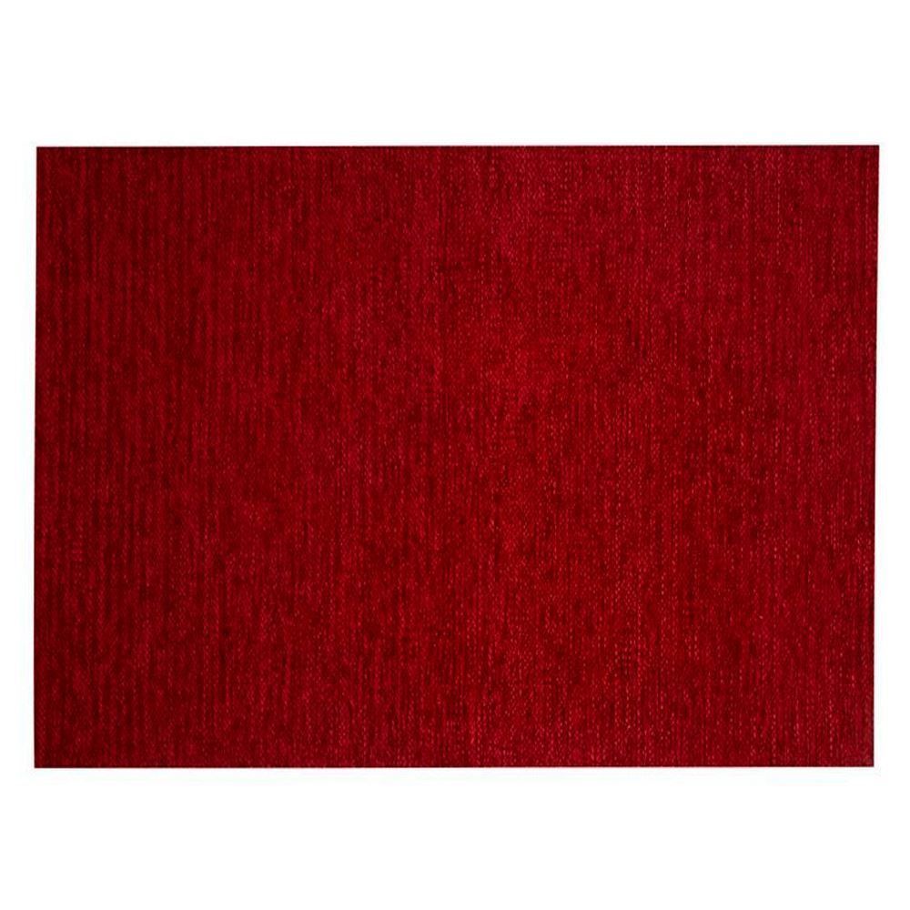 Tapete Chenile 1,20X1,60M Quarto E Sala Havan - Vermelho