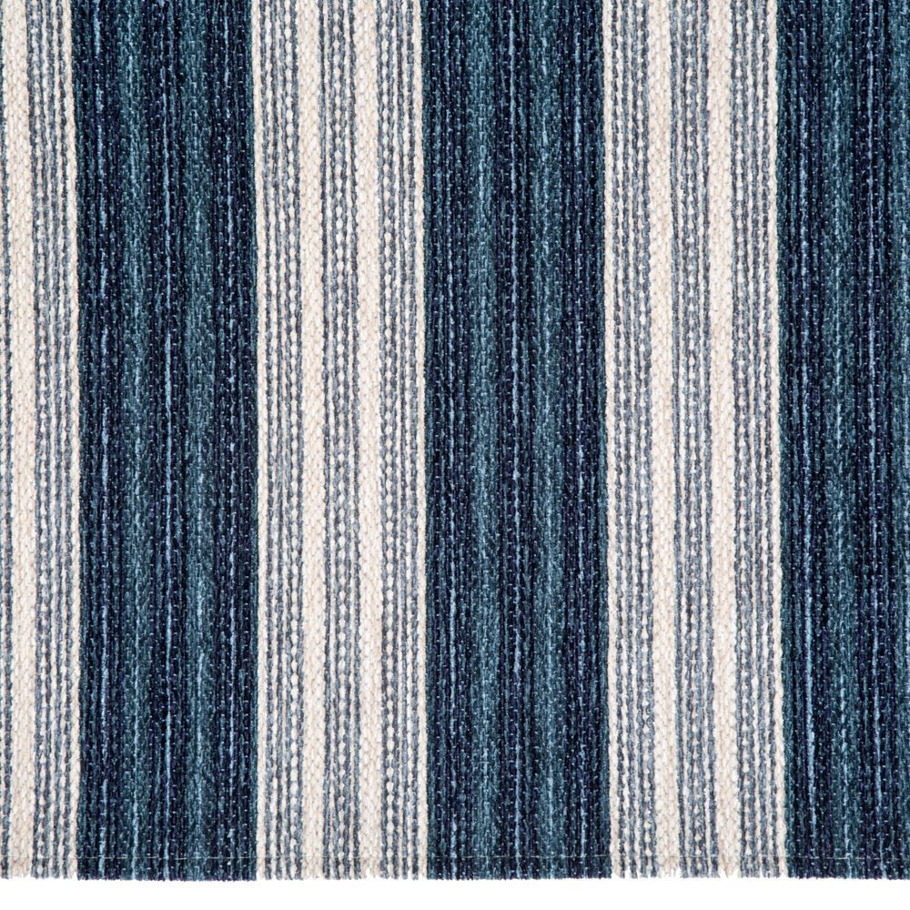 Tapete Chenile 1,20X1,60M Quarto E Sala Havan - Azul Listras Off 