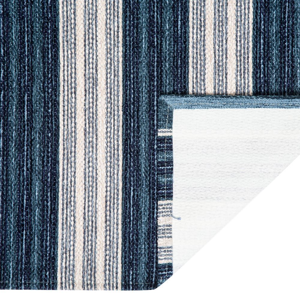 Tapete Chenile 1,20X1,60M Quarto E Sala Havan - Azul Listras Off 